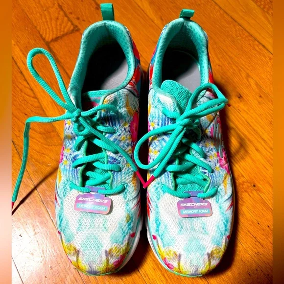 Skechers Shoes Skechers Memory Foam Sneakers With Flower